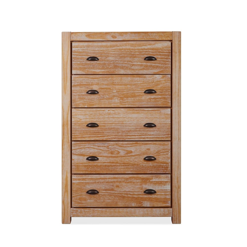 Grain Wood Furniture Montauk 5-drawer Solid Wood Chest