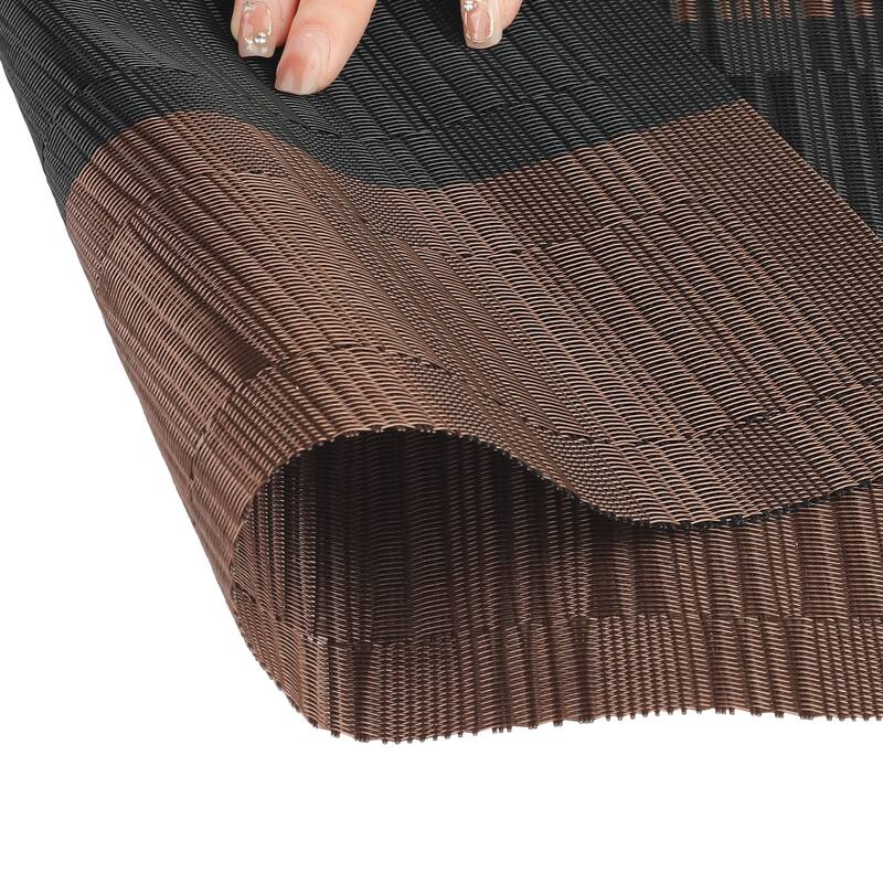 Placemats Set of 6, Heat-Resistant Woven Placemat, Non-Slip Table Mats - 18x12 inch