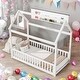 preview thumbnail 2 of 37, Kids and Baby Twin Size House Bed Platform Bed with Guardrails and Slats