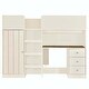 preview thumbnail 6 of 10, Wood Full Size Loft Bed with Built-in Wardrobe, Desk, Storage Shelves and Drawers