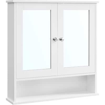 Bathroom Cabinet with Mirror, Wall Cabinet ,White