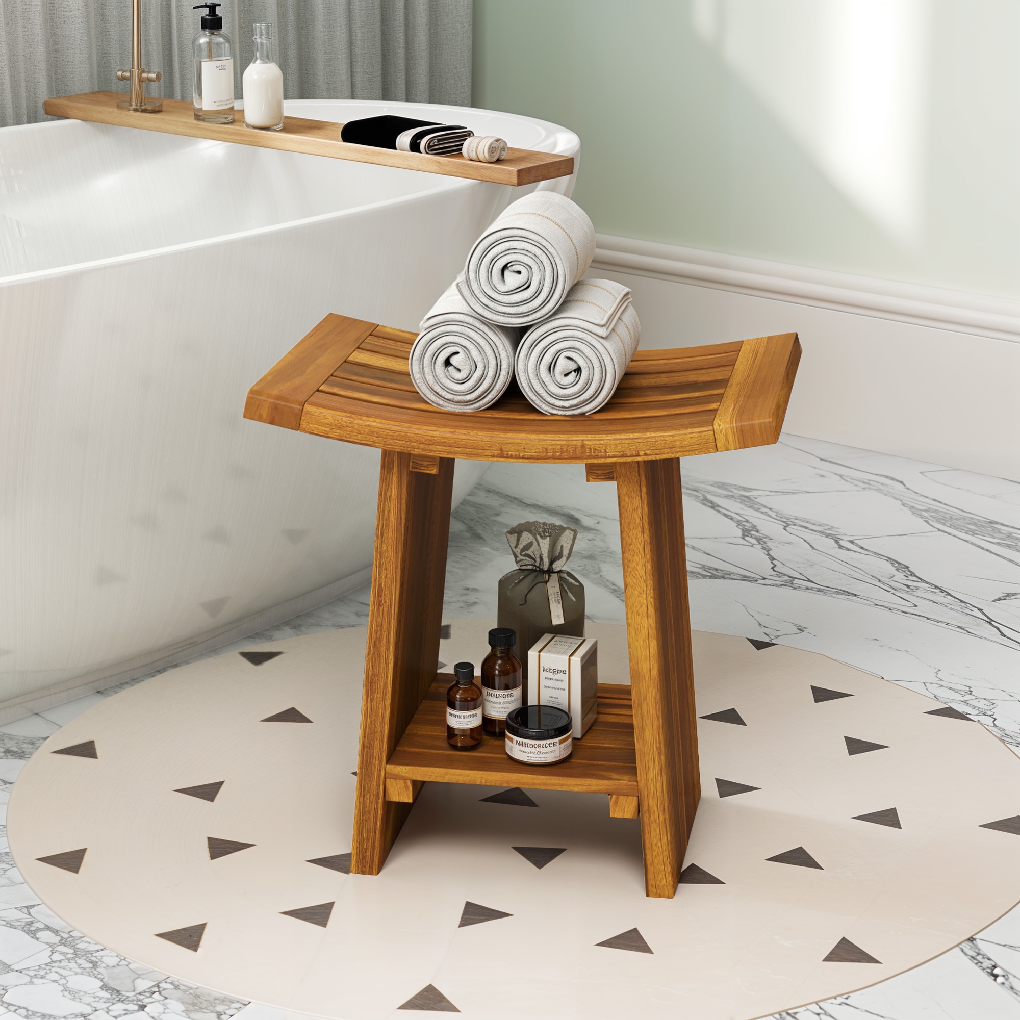 18 teak shower bench online