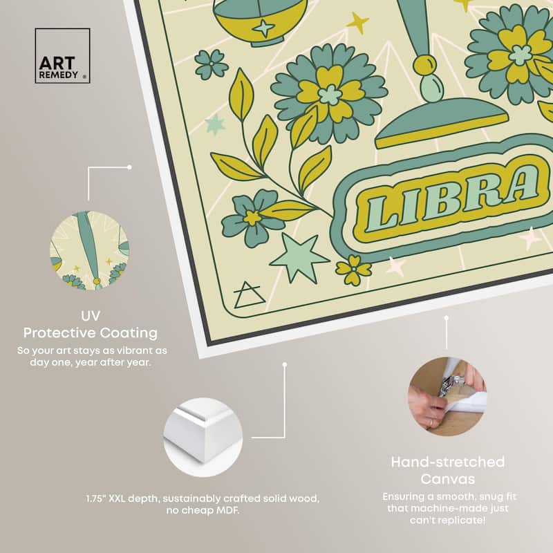 Libra Stars Card Canvas by Art Remedy