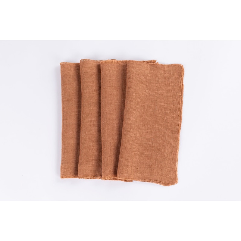 Raphael, Linen, Cocktail Napkin Set (Set of 4)