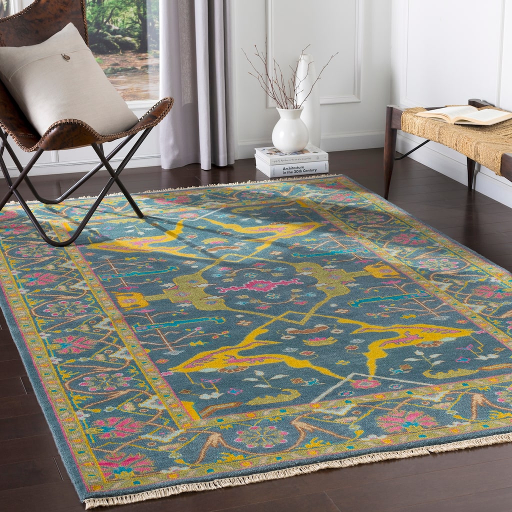 Handmade Dimitri Vibrant Persian Wool Area Rug