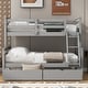 preview thumbnail 21 of 21, Twin Over Full Bunk Bed with Ladder & Storage Drawers