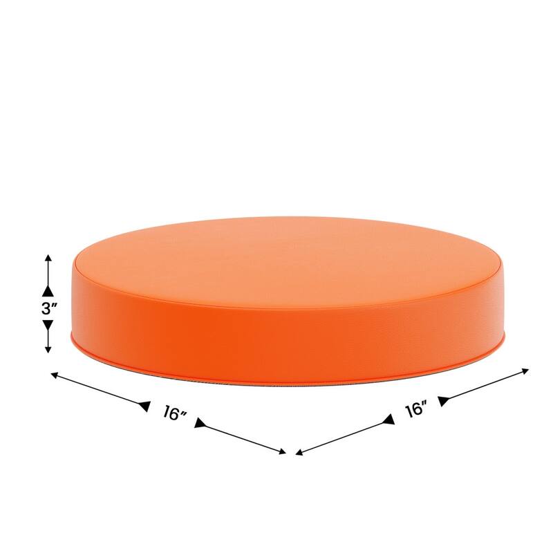 Commercial Upholstered Classroom Floor Cushions with Handles - 16"W x 16"D x 18"H
