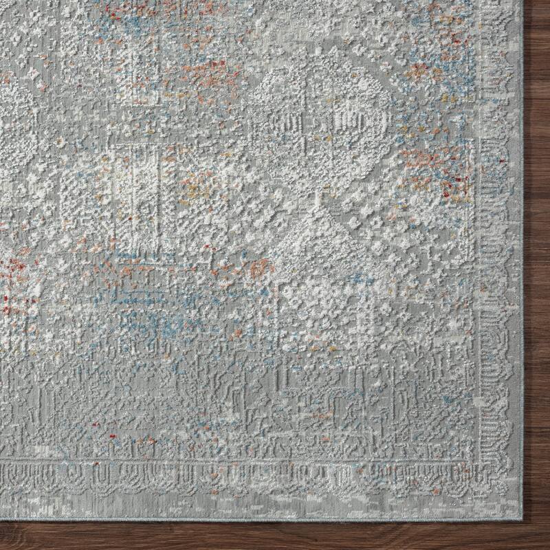 Dalton Sterling/Pewter Abstract Area Rug