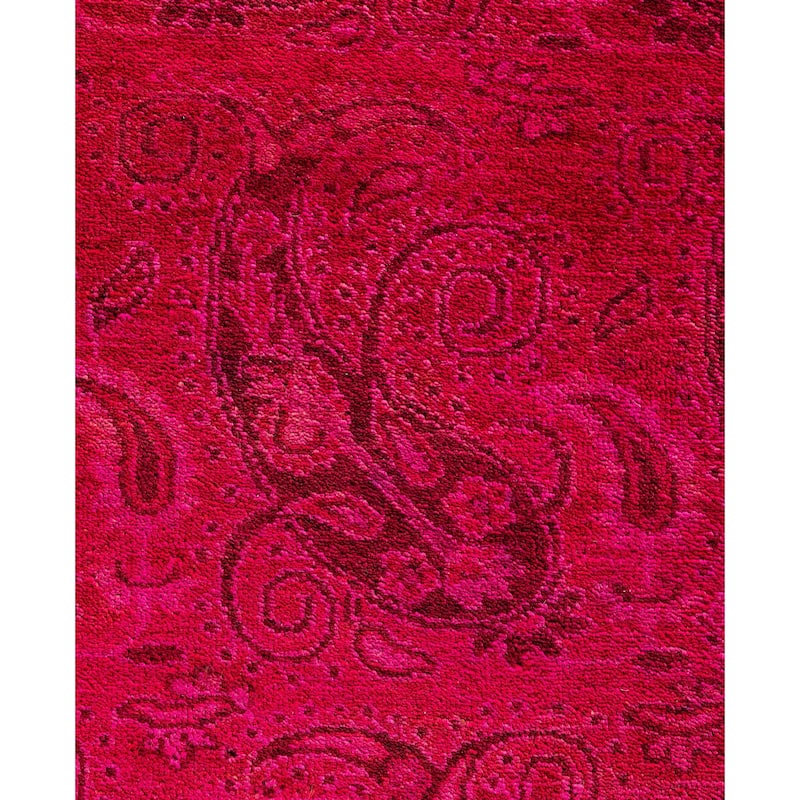 Overdyed One-of-a-Kind Hand-Knotted Area Rug - Pink - 12' 2" x 16' 4"