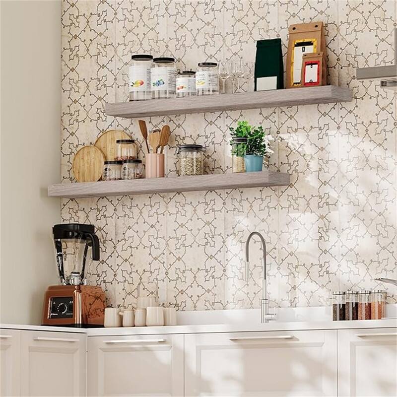 Floating Shelves - 7.9"D x 47.2"W x 1.5"H