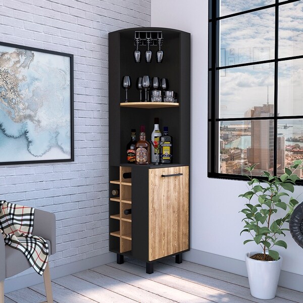 Wine bar outlet corner cabinet
