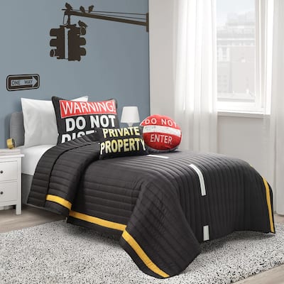 Lush Decor Highway Reversible Quilt Set