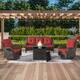 Option Brown Wicker / Red Cusion
