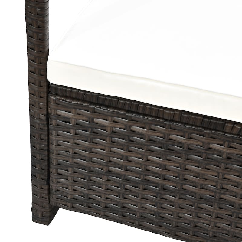 Moasis 70 Gallon Outdoor Storage Bench All-Weather PE Rattan Deck Box