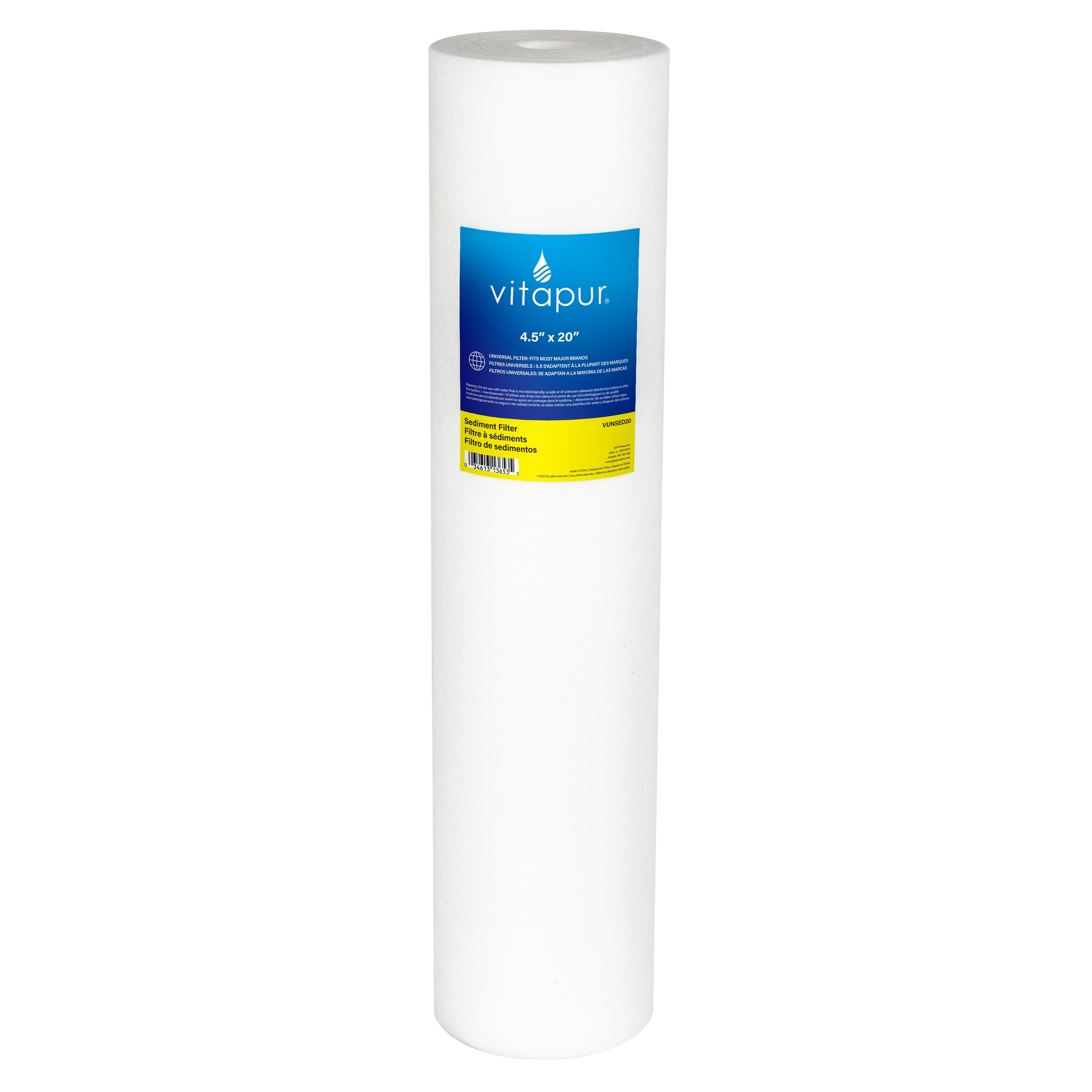 Vitapur Whole Home UV Rack 20in Sediment Filter