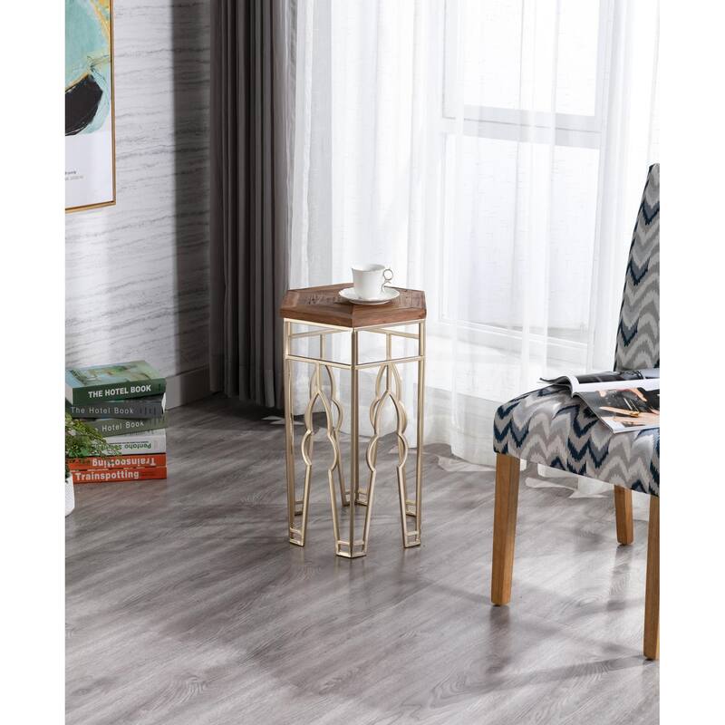 Boraam Genevieve Gold and Natural Nesting Tables
