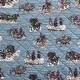 preview thumbnail 9 of 8, Tasha Polizzi Settler Blue Western Print and Solid Chambray Back 3 Piece Reversible Quilt with Pillow Shams