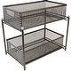 preview thumbnail 2 of 4, 2 Tier Organizer Baskets with Mesh Sliding Made of Steel