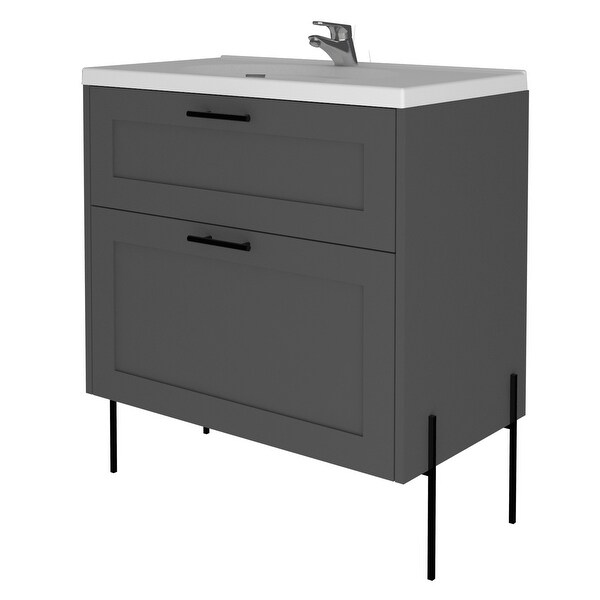 Svedin 31in Bathroom Vanity in Matte Gray. Opens flyout.