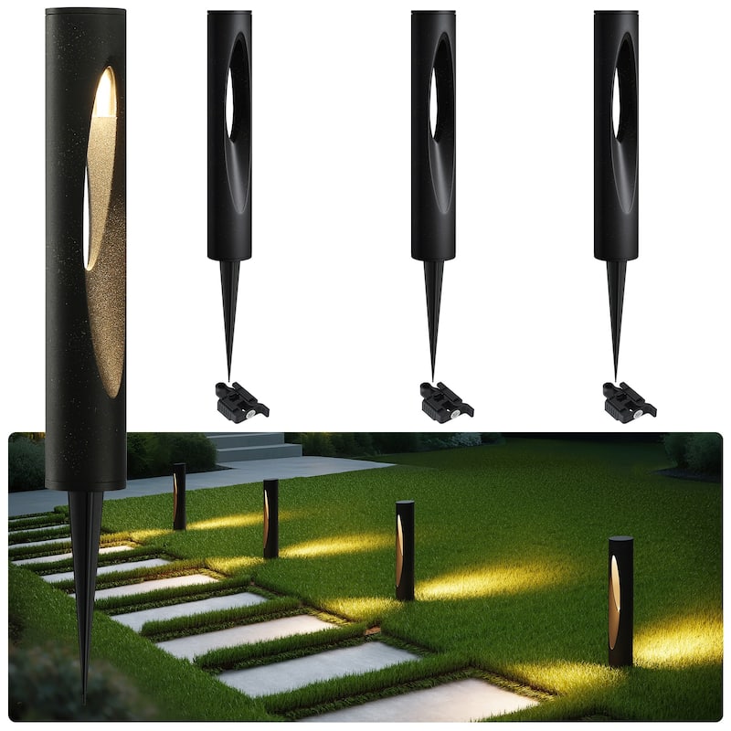 Low Voltage Landscape Lights, 4.8W LED Pathway Lights - 4 Pack
