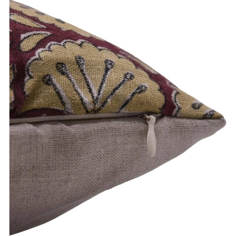 Fabdivine Linen Bohemian Block print pillow Cover