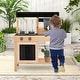 preview thumbnail 8 of 7, Outdoor Mud Kitchen Playset for Kids with Removable Sinks - 26.5" x 12" x 32"