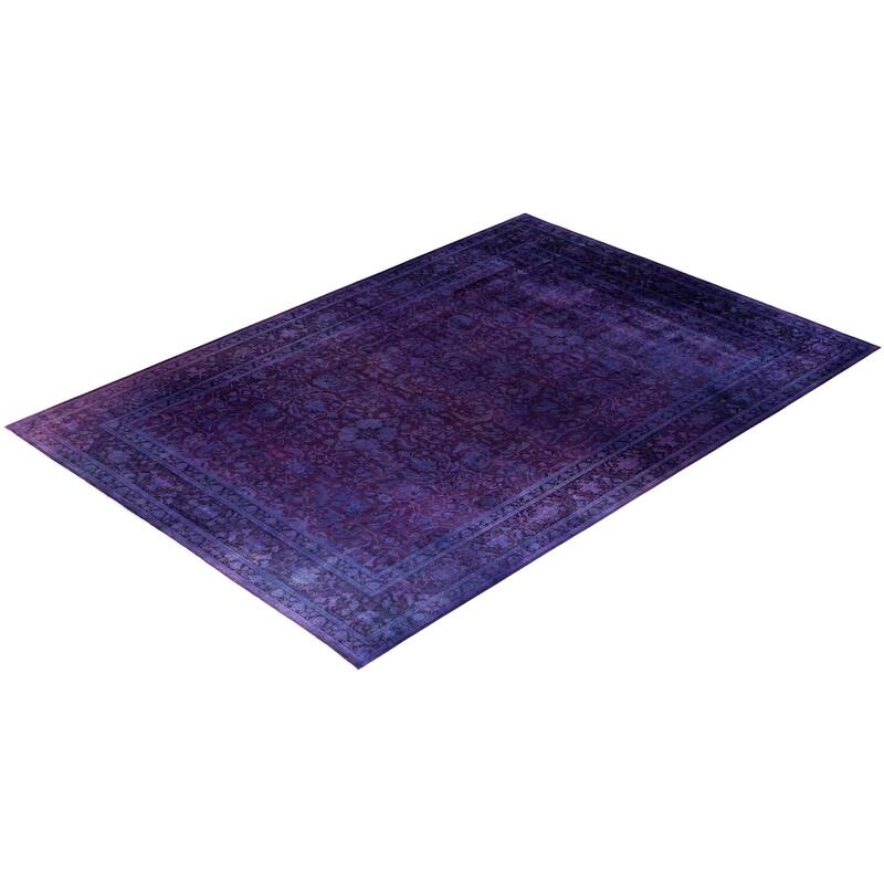 Vibrance One-of-a-Kind Hand-Knotted Area Rug - Purple, 12' 3" x 17' 6" - 12' 3" x 17' 6"