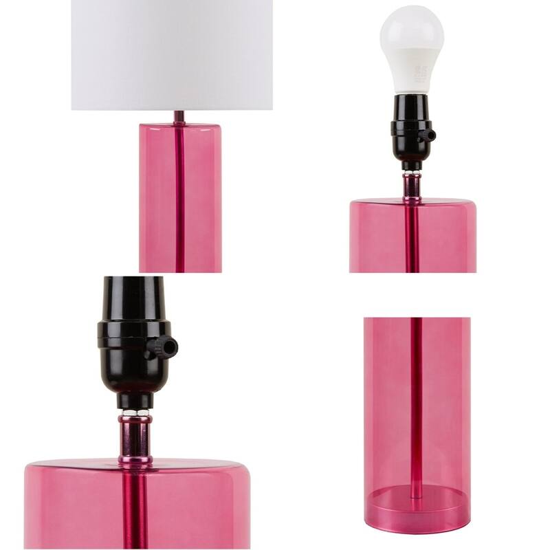 Glass Table Lamp Pink See below