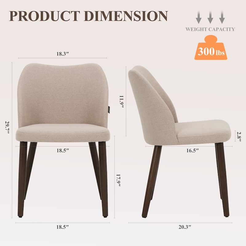 Modern Dining Chairs Upholstered Kitchen Chairs (set of 2)
