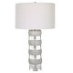 preview thumbnail 1 of 6, Uttermost Band Together Crystal & Wood Table Lamp - 16 W X 28 H X 16 D (in)