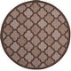 preview thumbnail 47 of 99, Nourison Easy Care Indoor/Outdoor Moroccan Trellis Area Rug 6' x Round - Brown