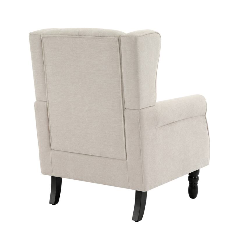 Button-Tufted Accent Club Chair Wingback Armchair Set of 2