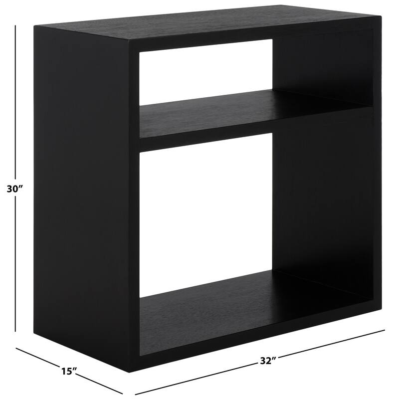SAFAVIEH Lisette 2-Shelf Console Table - 32Wx15Dx30H - Black