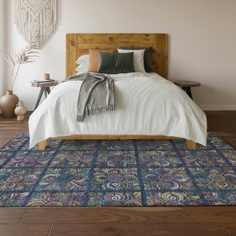 Premium Washable Super Soft Mosaic Panel Mayfield Rug