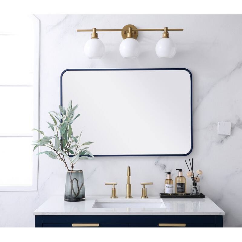 Elegant Lighting MR802436 Evermore 24" W x 36" H Rectangular Framed
