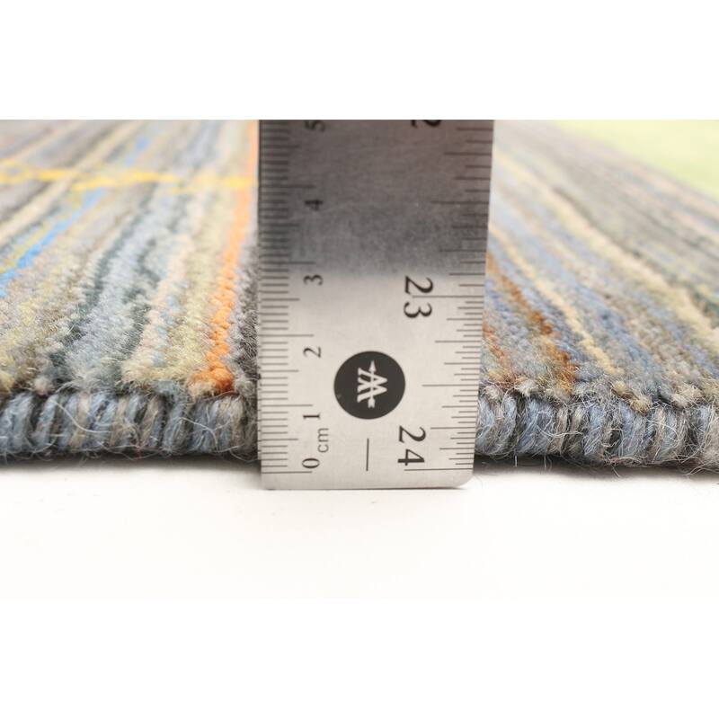 ECARPETGALLERY Hand Loomed Kashkuli Gabbeh Grey Wool Rug - 3'11 x 5'7