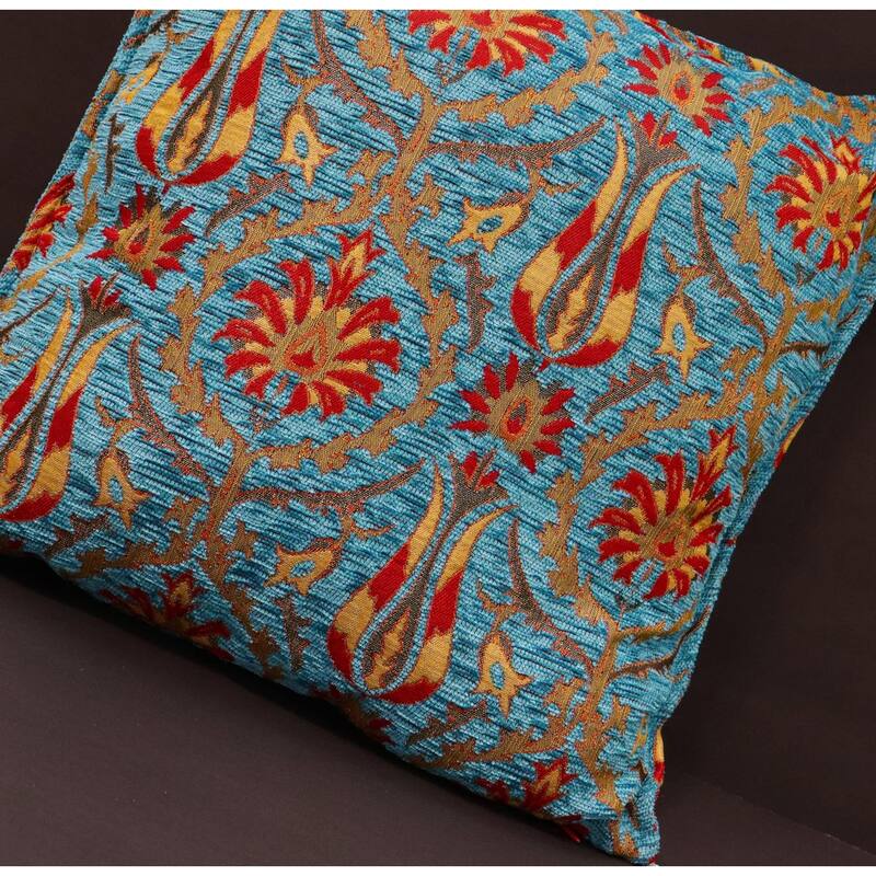 Suzani Tulip Chenille Turkish Decorative Pillow