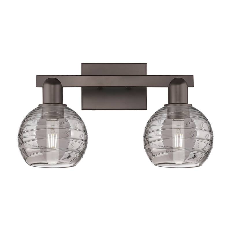 Innovations Lighting Downtown Urban - Athens Deco Swirl - 2 Light 16" Bath Vanity Light