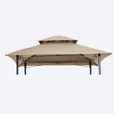 Grill Gazebo Replacement Canopy, Double Tiered Tent Roof Top Cover