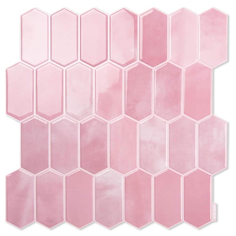 Art3d 10pcs Peel and Stick Backsplash Thickened Wall Tiles, 12''x12'', Cover 10 Sq.Ft.