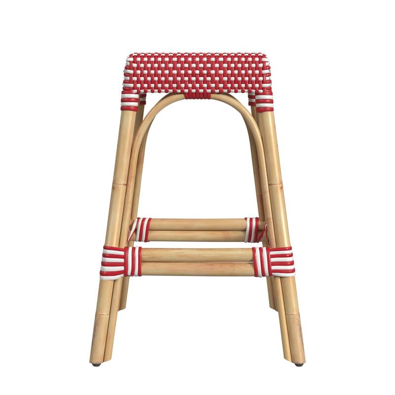Robias 24.5" Rattan Rectangular Counter Stool