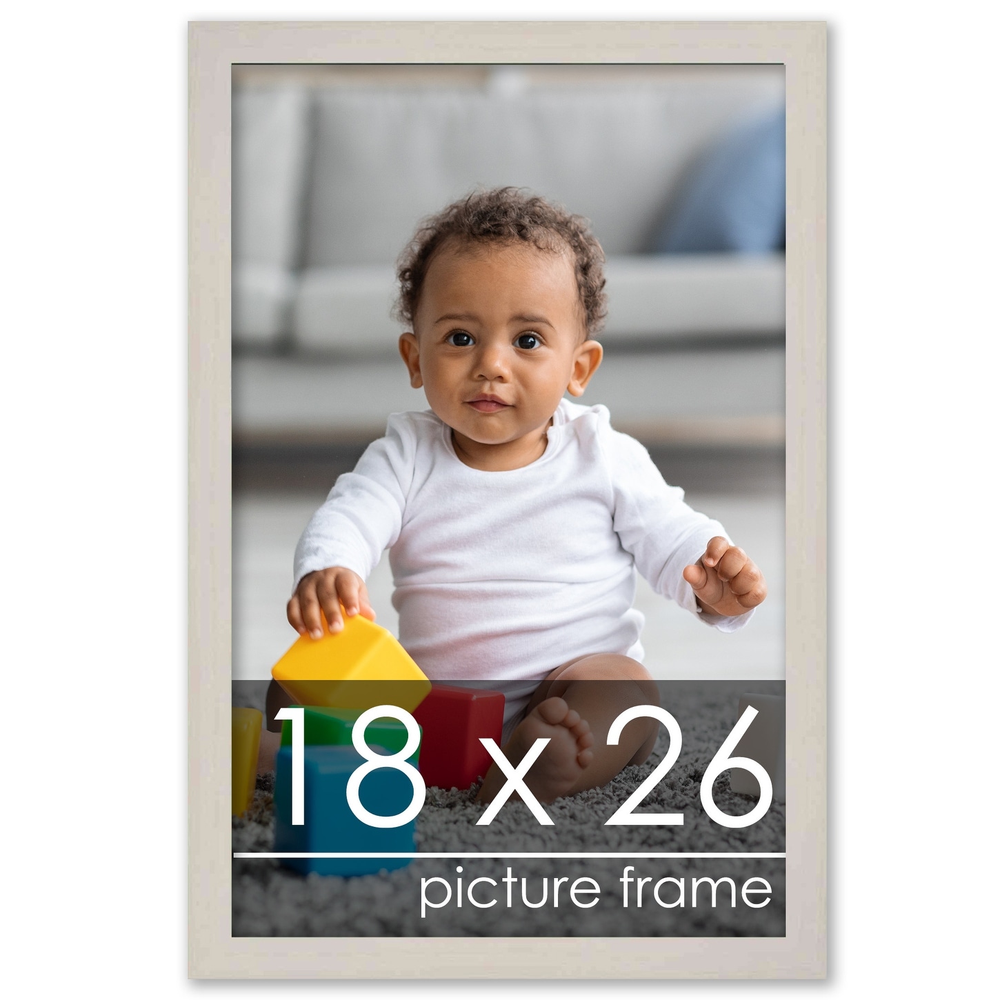 18x26 Traditional Black Complete Wood Picture Frame with UV Acrylic, Foam Board Backing, & Hardware