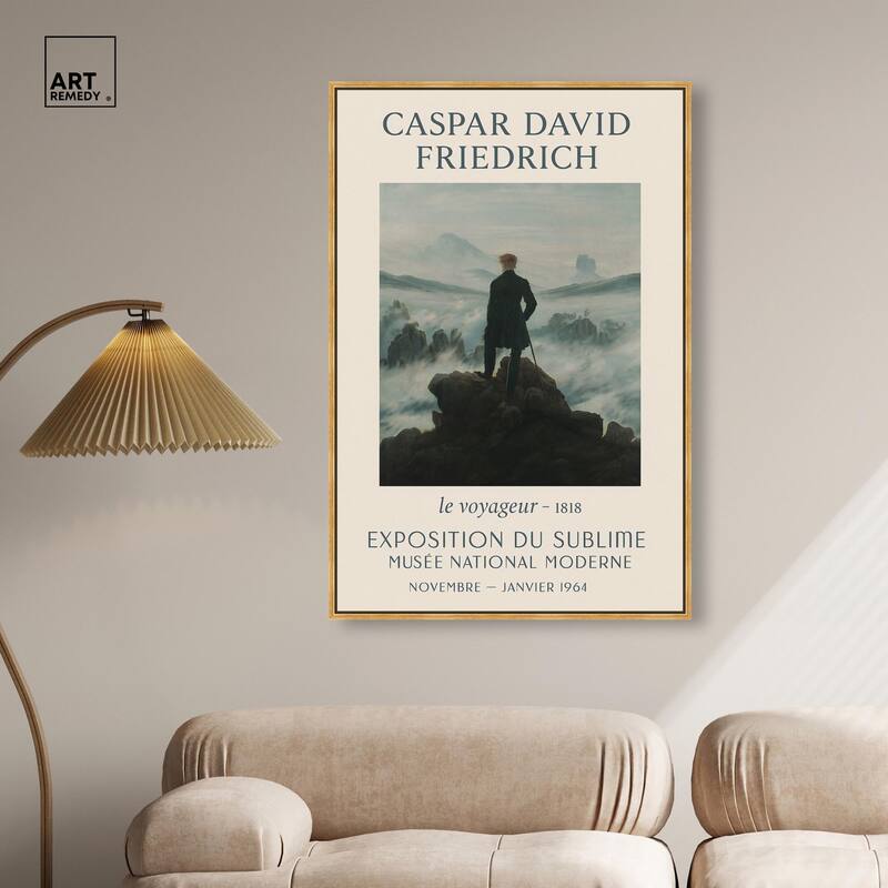 Wanderer Above the Sea of Fog Canvas by Art Remedy