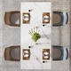 preview thumbnail 4 of 5, 63-Inch Rectangular Dining Table for 4 to 6, Modern Kitchen Table with Faux Marble Table Top