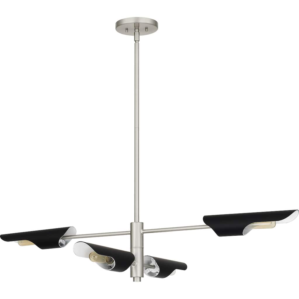 Leoni 4-Light Brushed Nickel Island Light