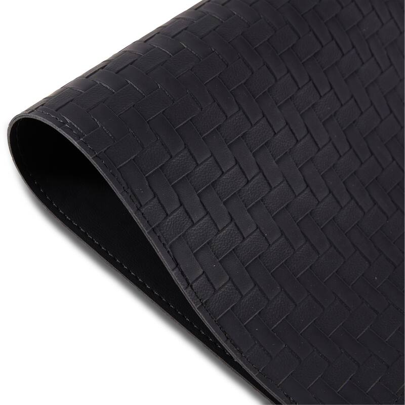 Dainty Home Lausanne Premium Vegan Leather Reversible 2 Pattern Rectangular Placemat Set Of 4