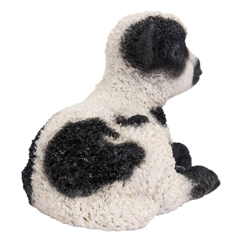 Small Baby Lamb Lying Down Outdoor Garden Statue- 9.25"