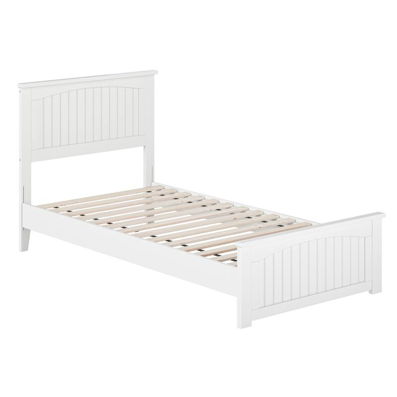 Naples Solid Wood Low Profile Platform Bed with Matching Footboard