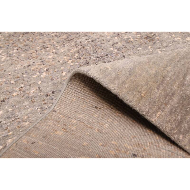 ECARPETGALLERY Hand-knotted Legacy Grey Silk, Wool Rug - 2'5 x 10'5