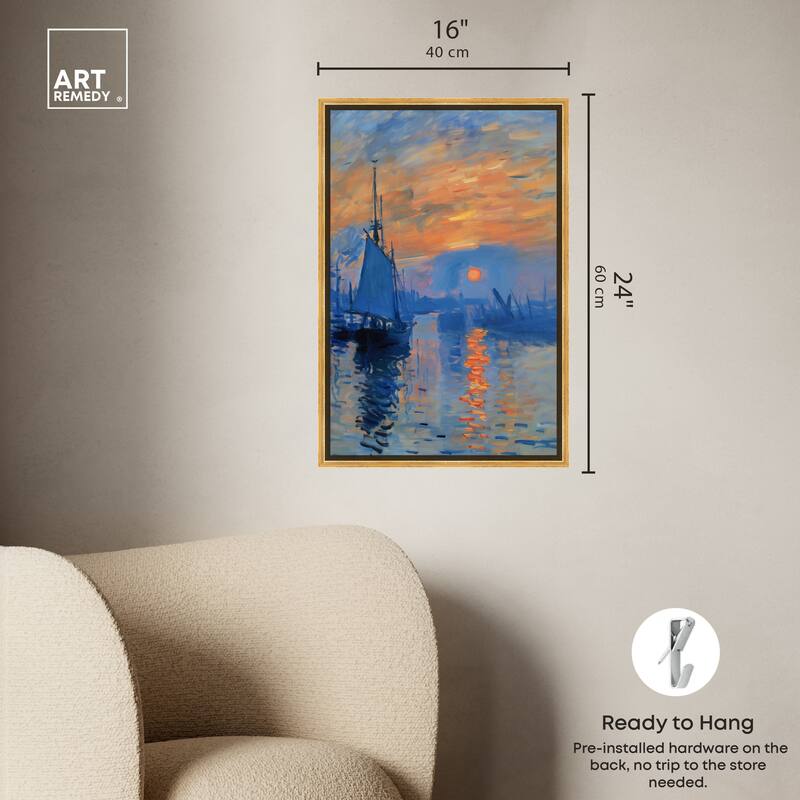 Art Remedy Till Dusk Framed Sailing 1 Piece Canvas Wall Art